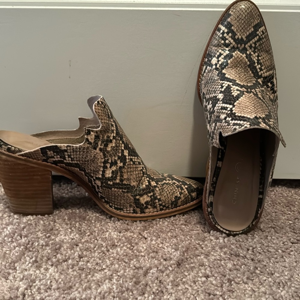 Snakeskin Chinese Laundry Slip On Mule